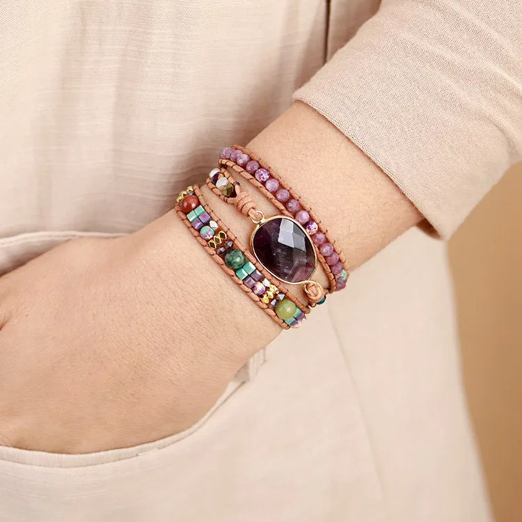 Amethyst Healing Bracelet Good Luck Friendship