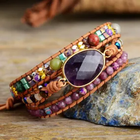 Amethyst Healing Bracelet Good Luck Friendship