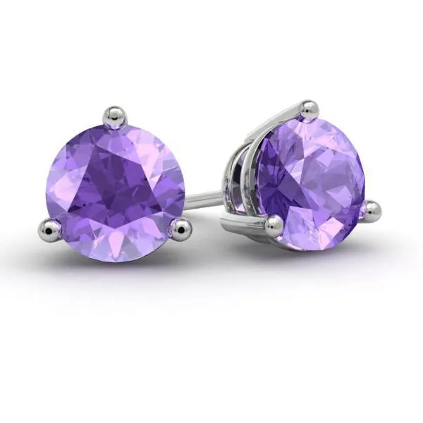 Amethyst Stud Earrings