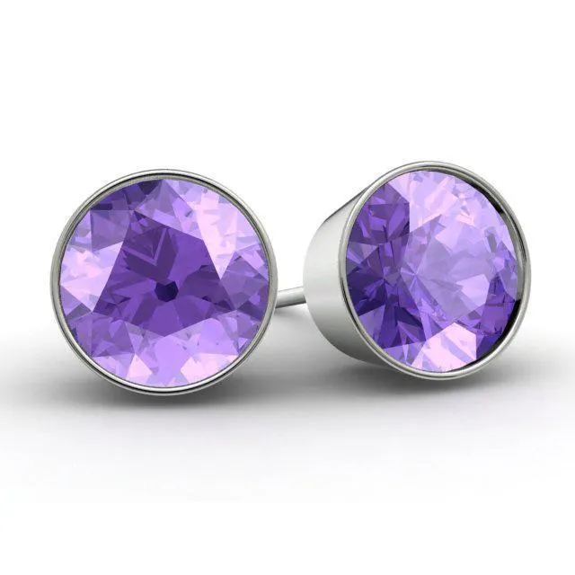Amethyst Stud Earrings