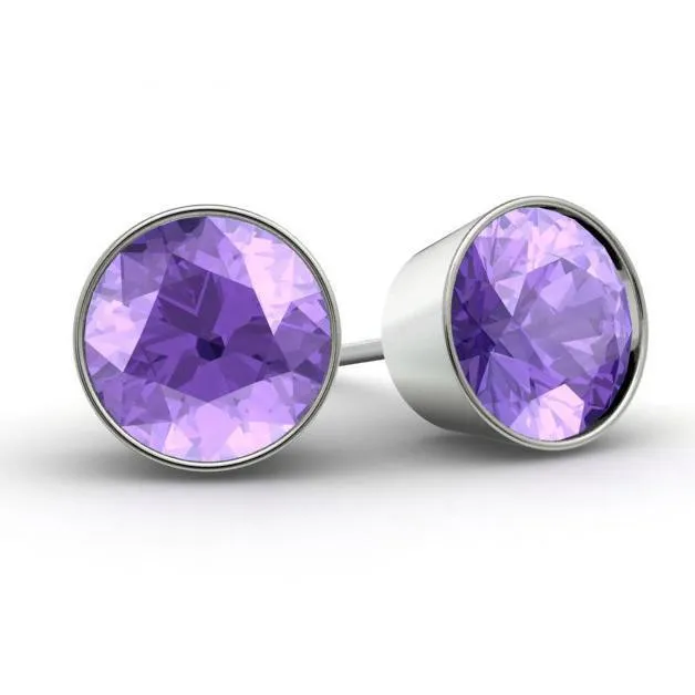 Amethyst Stud Earrings