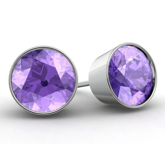 Amethyst Stud Earrings