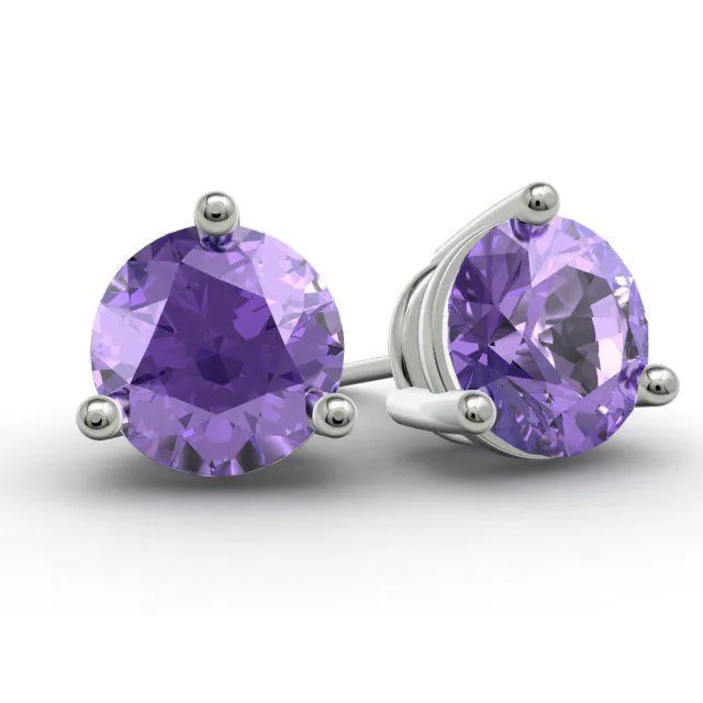 Amethyst Stud Earrings