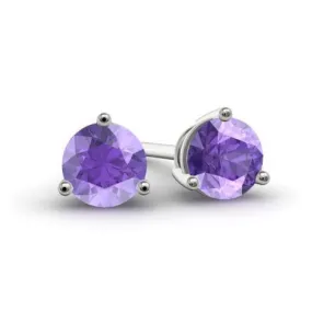Amethyst Stud Earrings