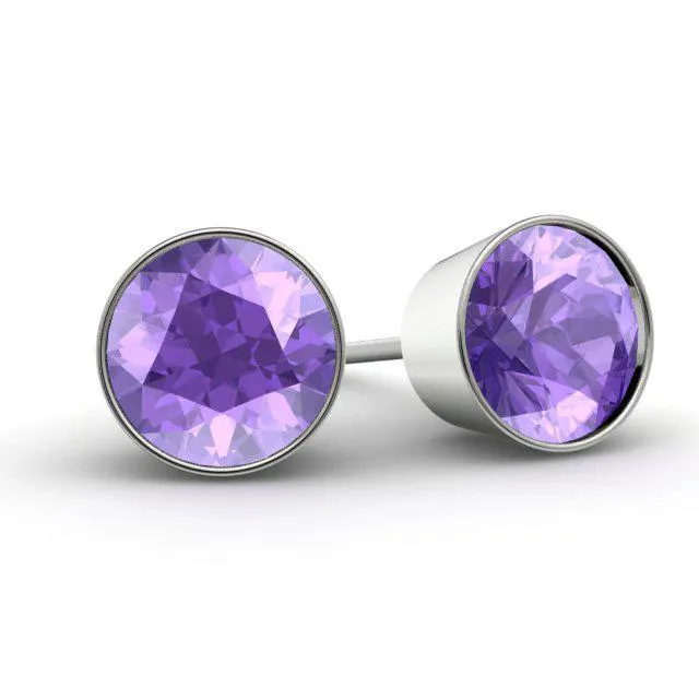 Amethyst Stud Earrings