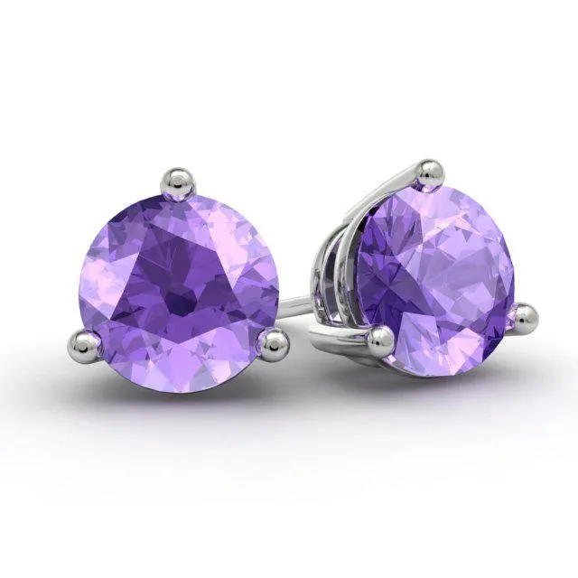 Amethyst Stud Earrings