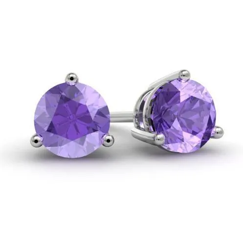 Amethyst Stud Earrings