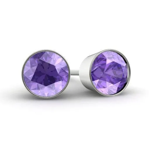 Amethyst Stud Earrings