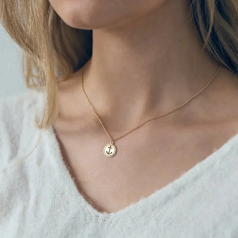 Anchor Plate Necklace