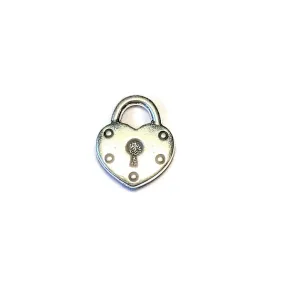Antique Silver Heart Lock TierraCast®Charm
