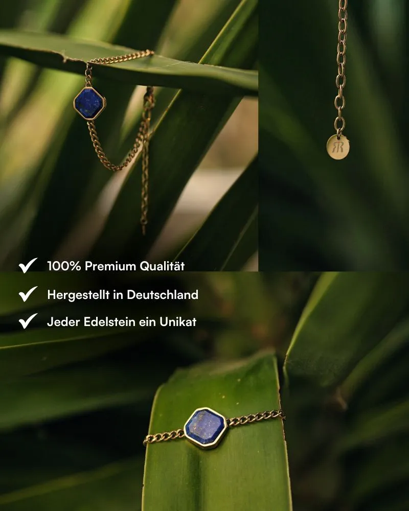 Armband - Lapislazuli - Gold - Für Sie