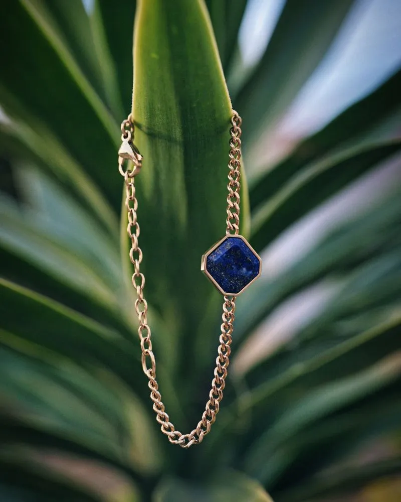 Armband - Lapislazuli - Gold - Für Sie
