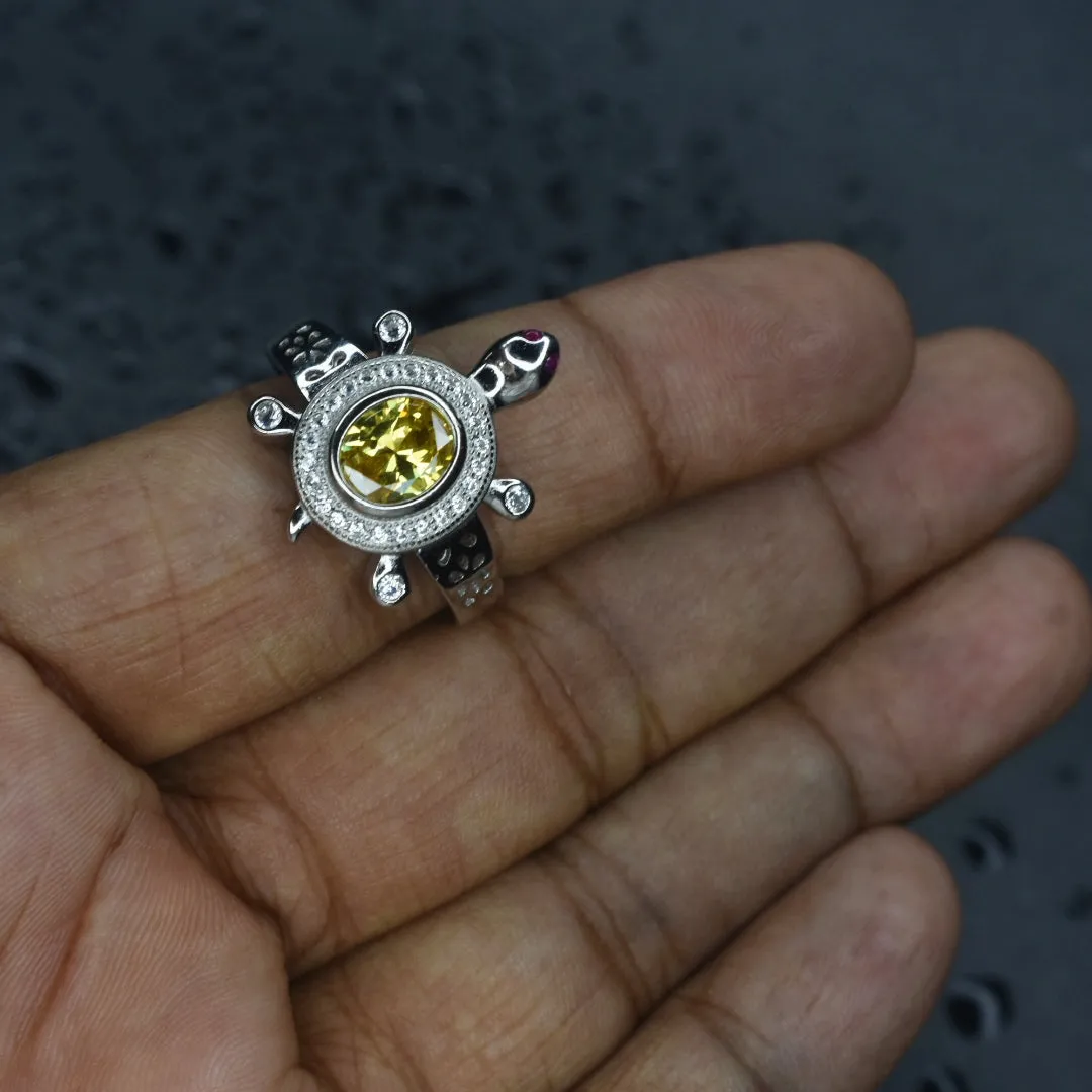 Asp 92.5 Sterling Silver Tortoise Ring
