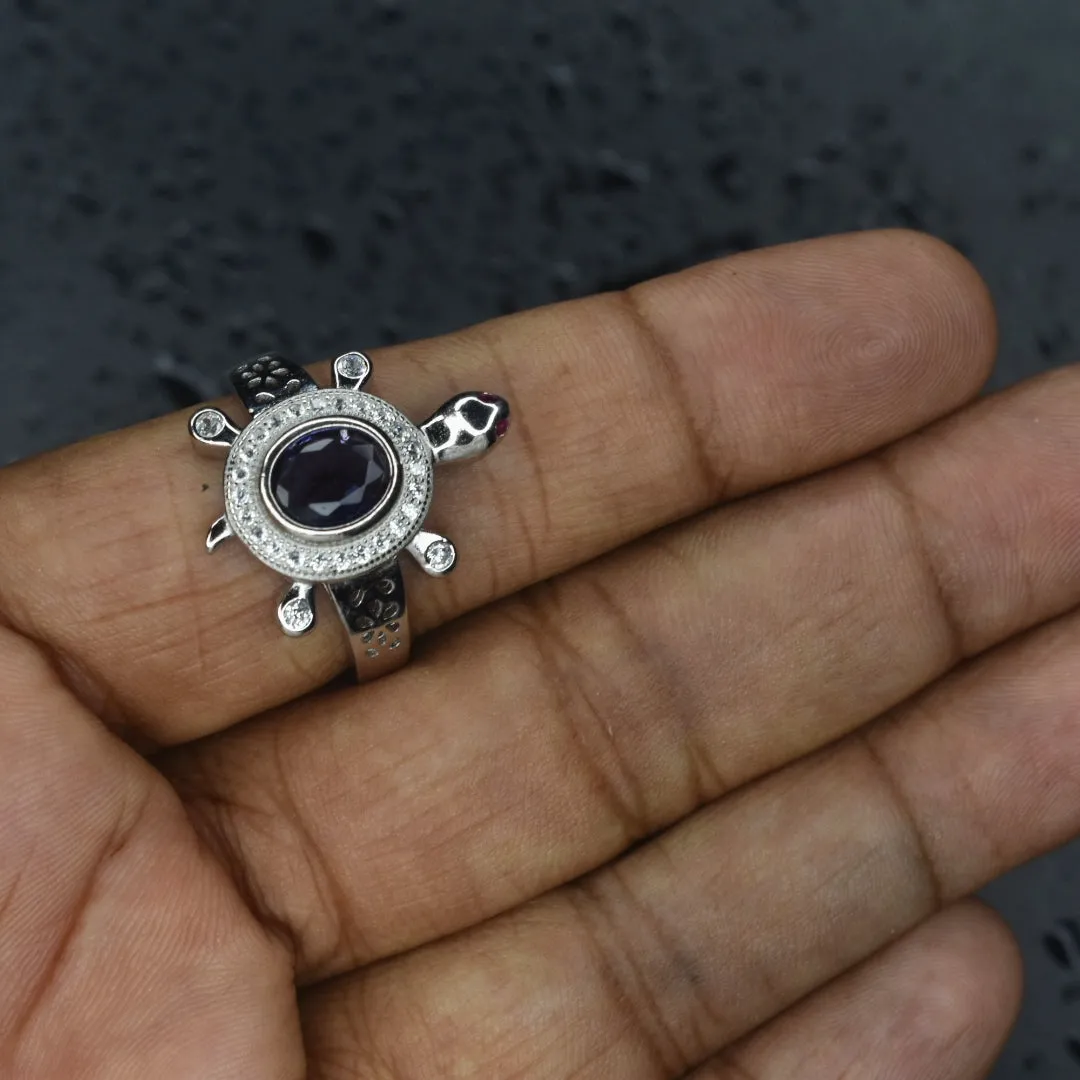 Asp 92.5 Sterling Silver Tortoise Ring