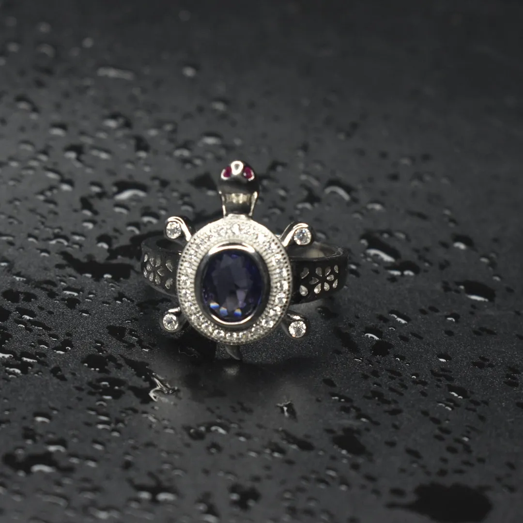 Asp 92.5 Sterling Silver Tortoise Ring