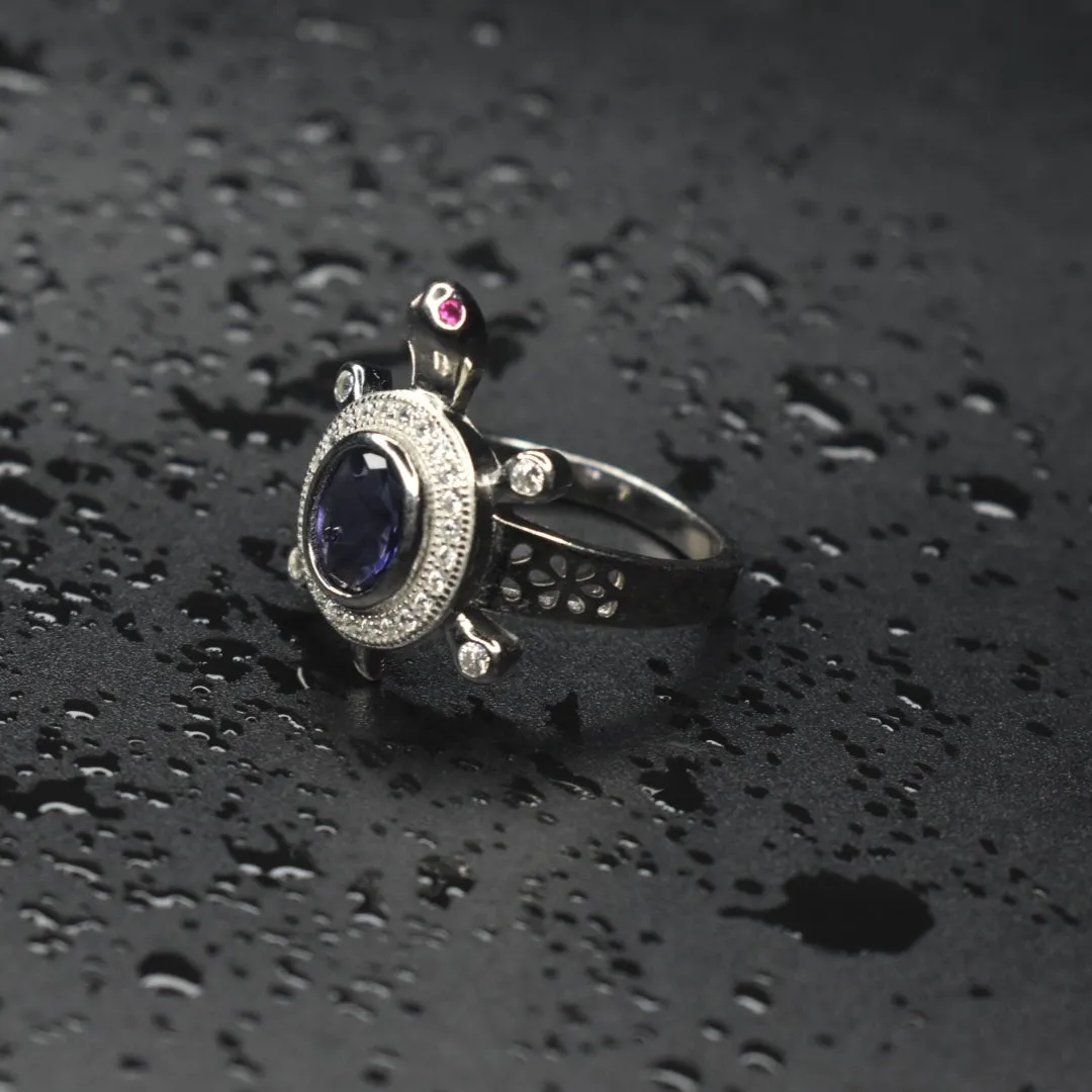 Asp 92.5 Sterling Silver Tortoise Ring
