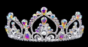 Aurora Borealis Arch Rhinestone 2.5" Silver Tiara