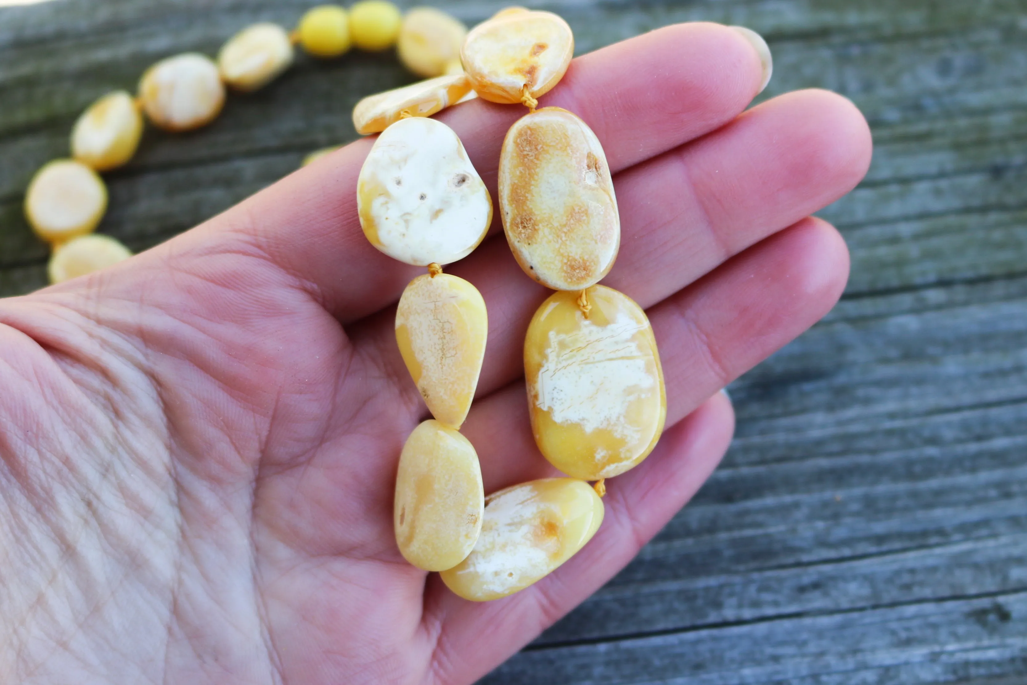 Baltic Amber Butterscotch Choker Natural Untreated Raw Unisex Jewelry 22" 24.4 gram