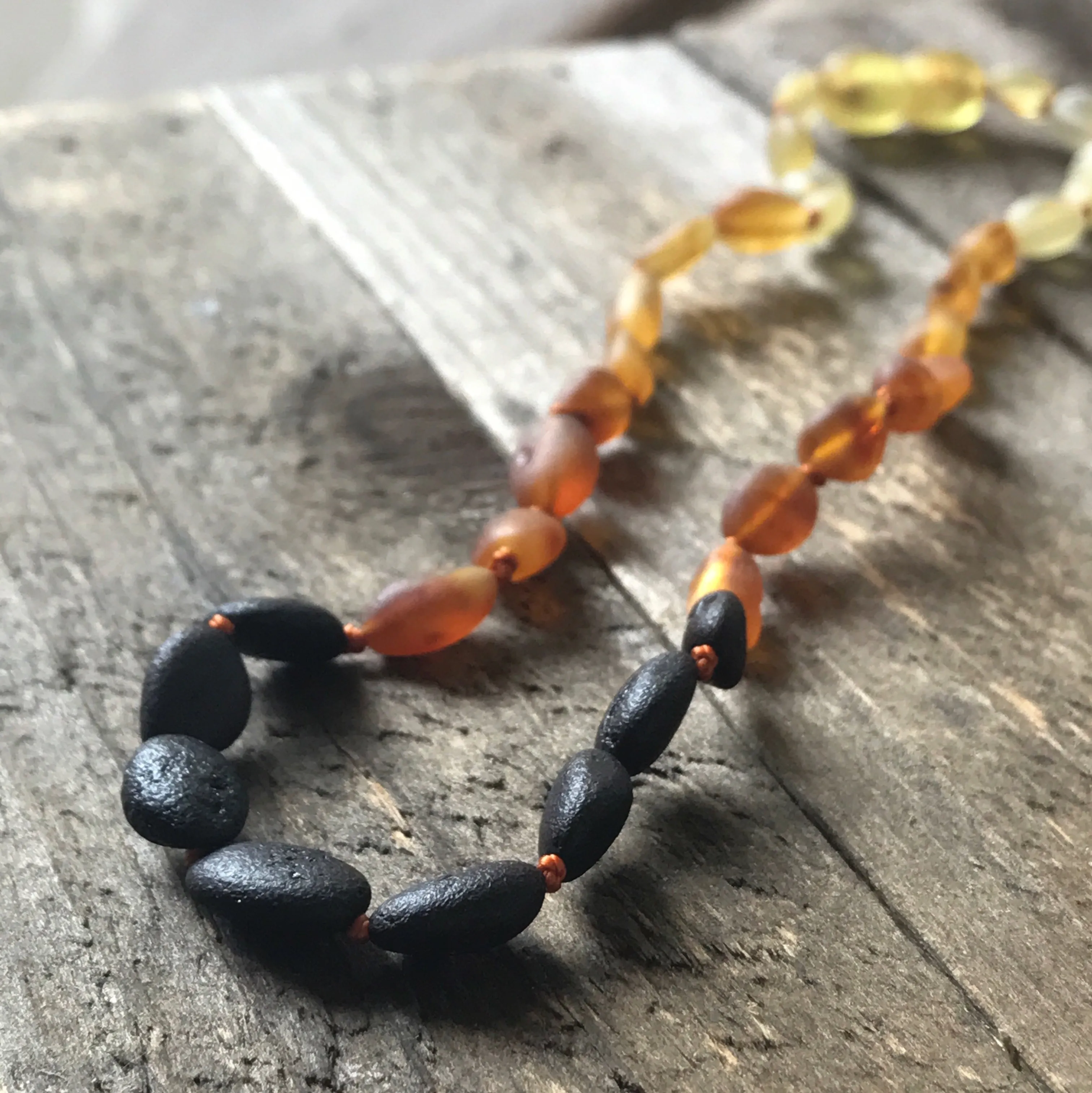 Baltic amber teething necklace