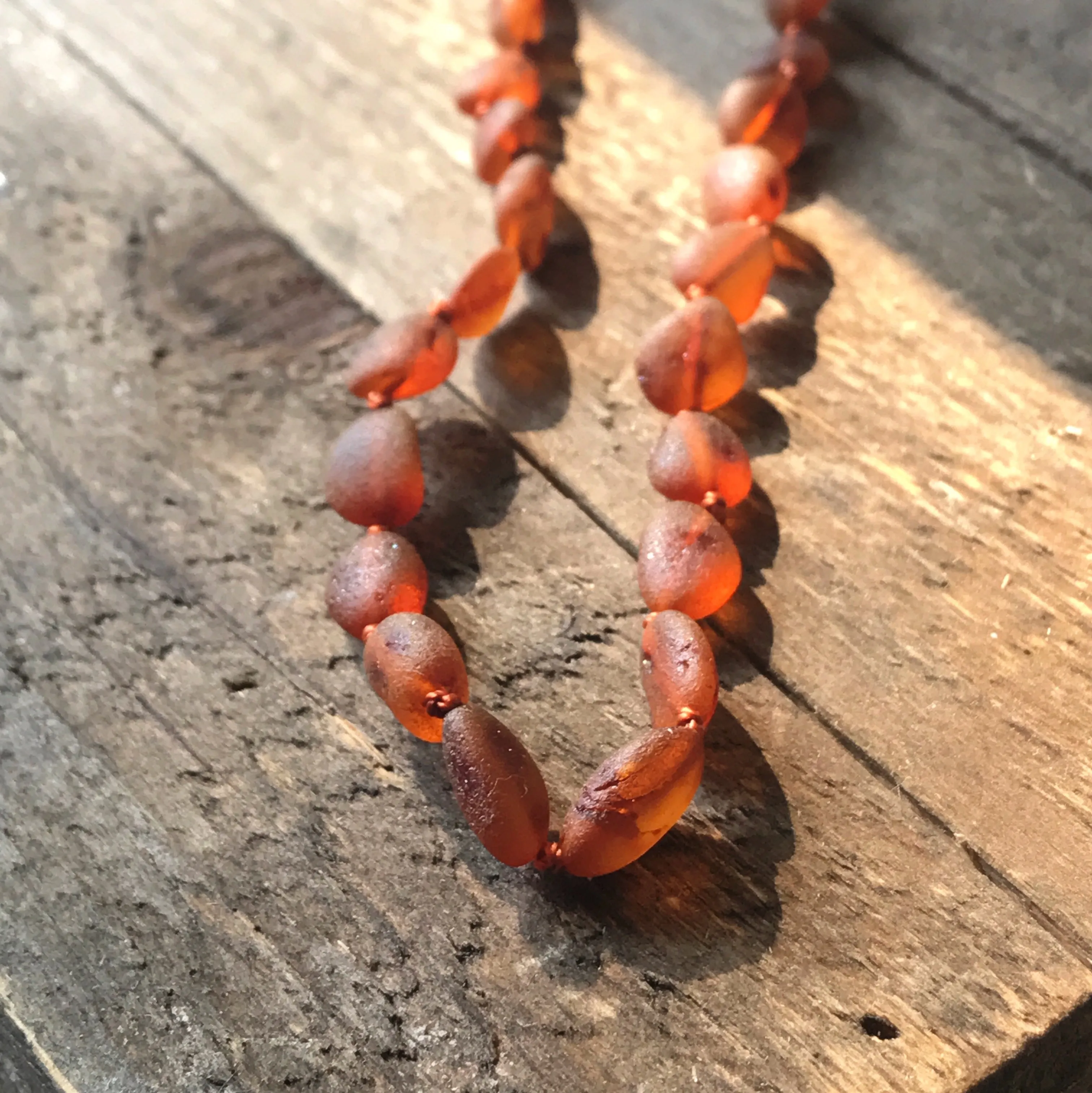 Baltic amber teething necklace