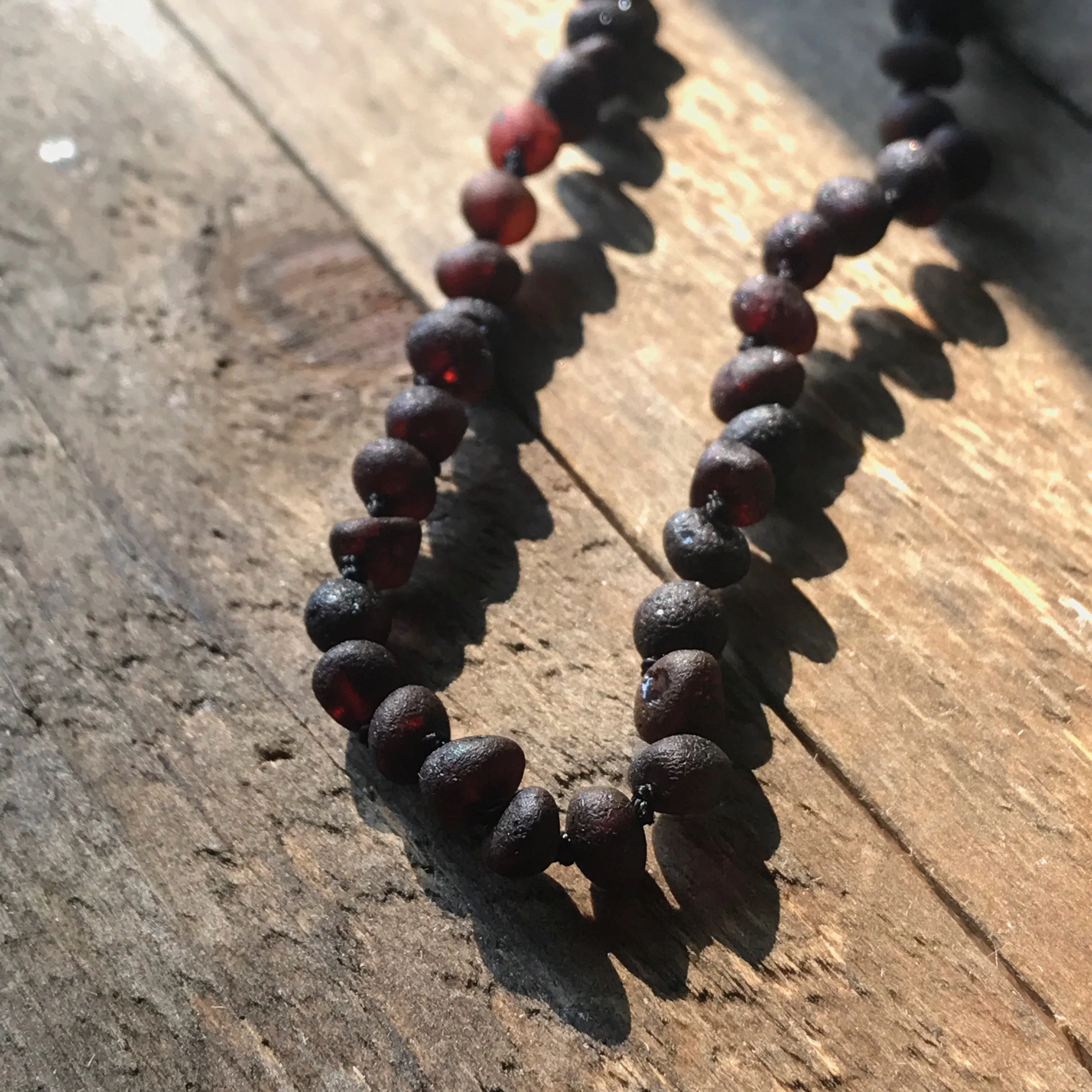 Baltic amber teething necklace