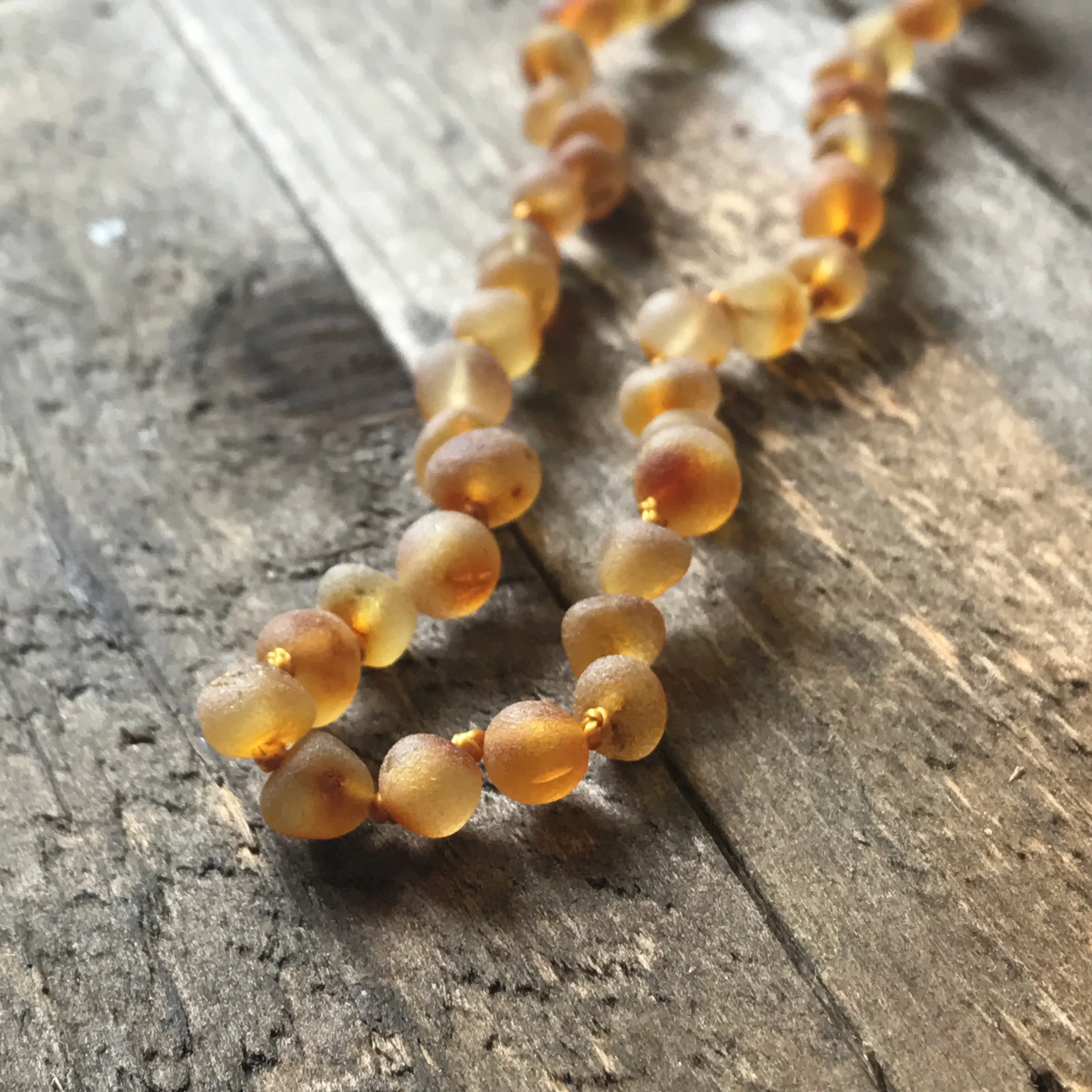 Baltic amber teething necklace
