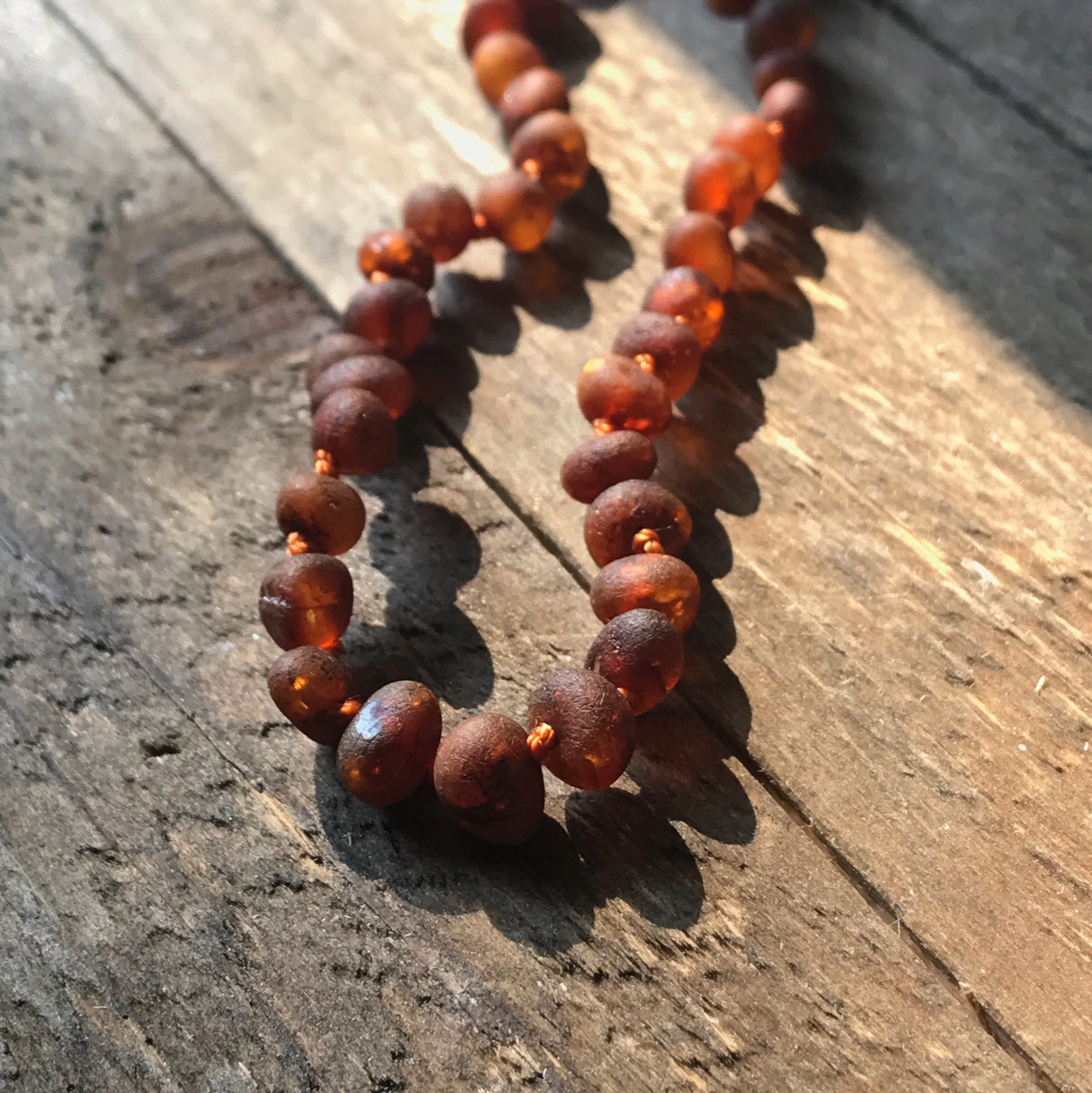 Baltic amber teething necklace