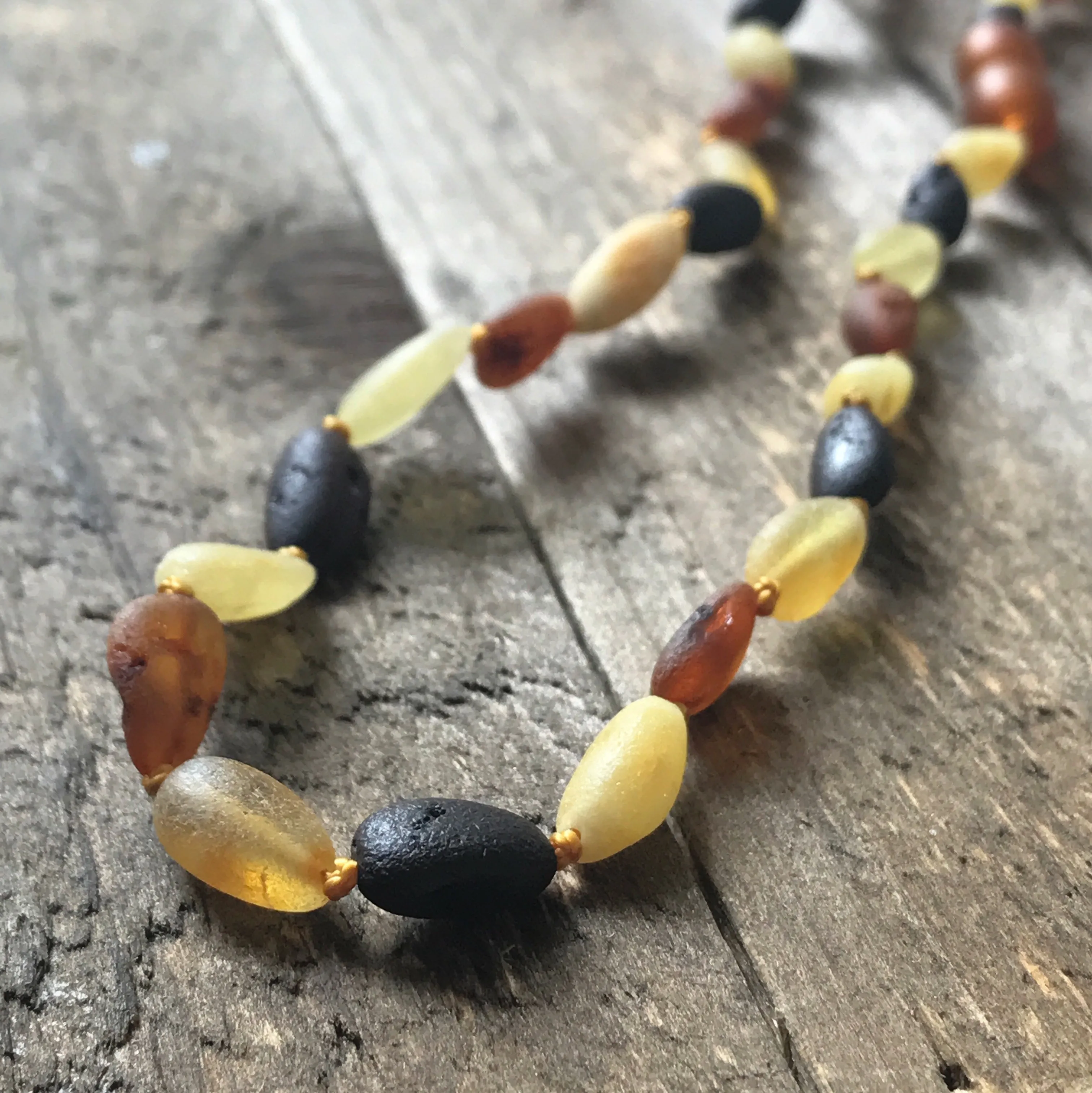 Baltic amber teething necklace