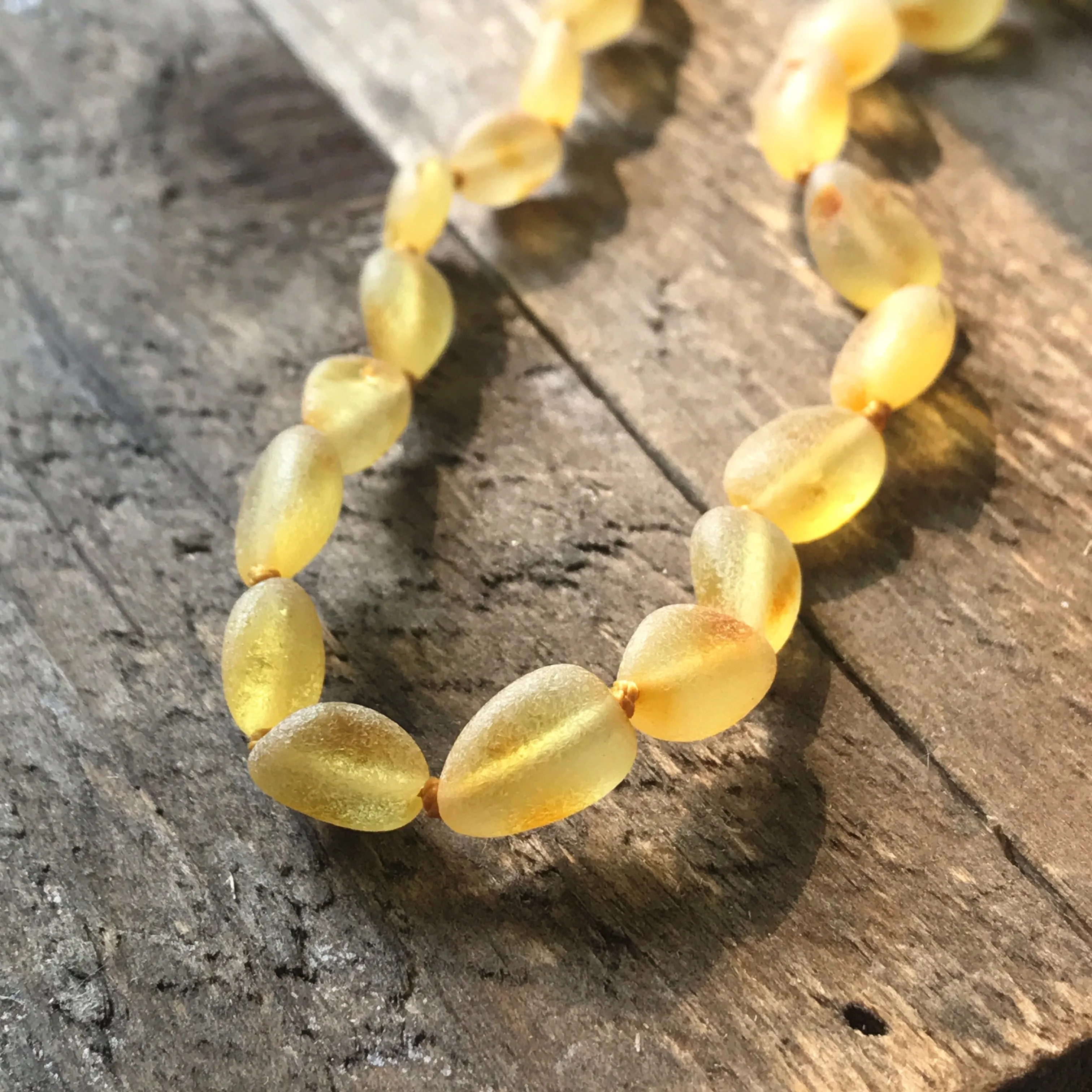 Baltic amber teething necklace