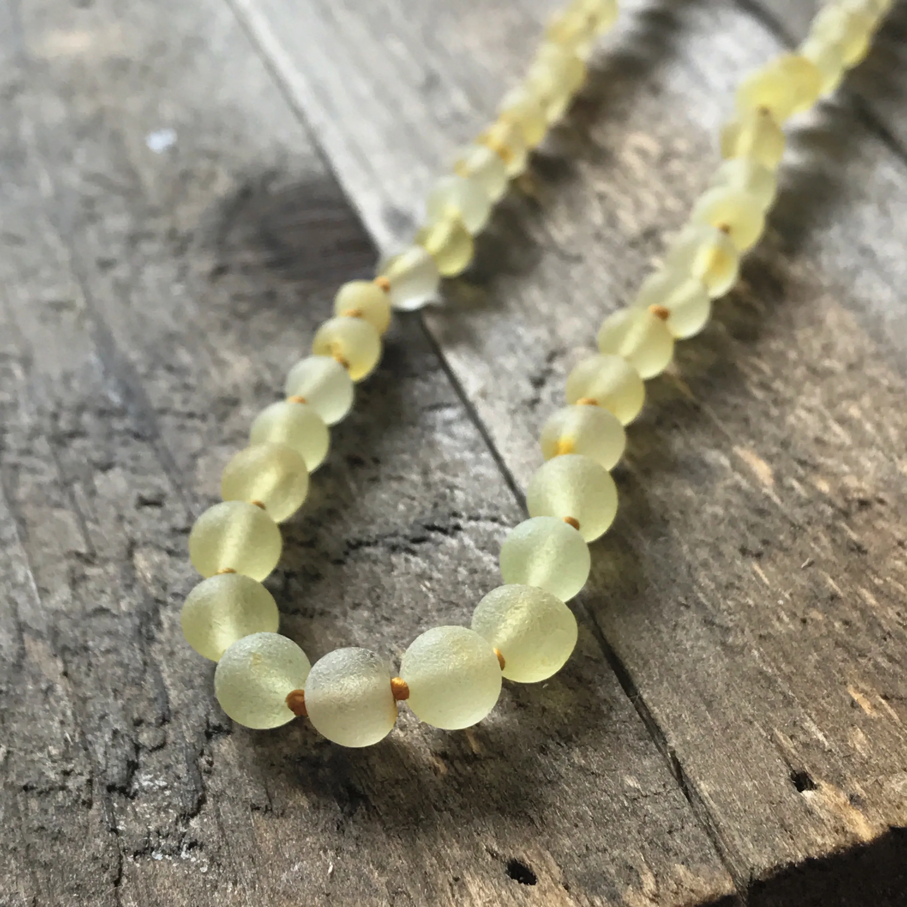 Baltic amber teething necklace