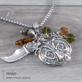 Bear Necklace Silver Amber Nature Talisman