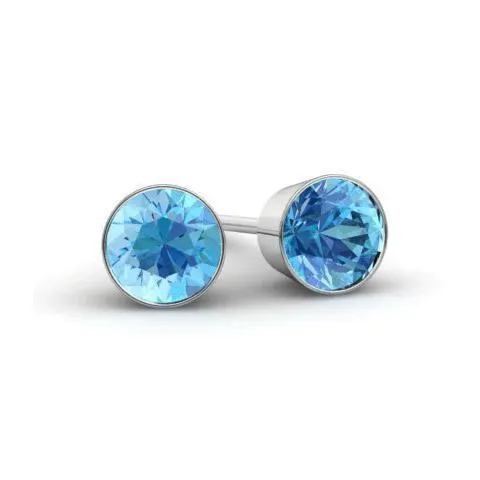 Blue Topaz Stud Earrings