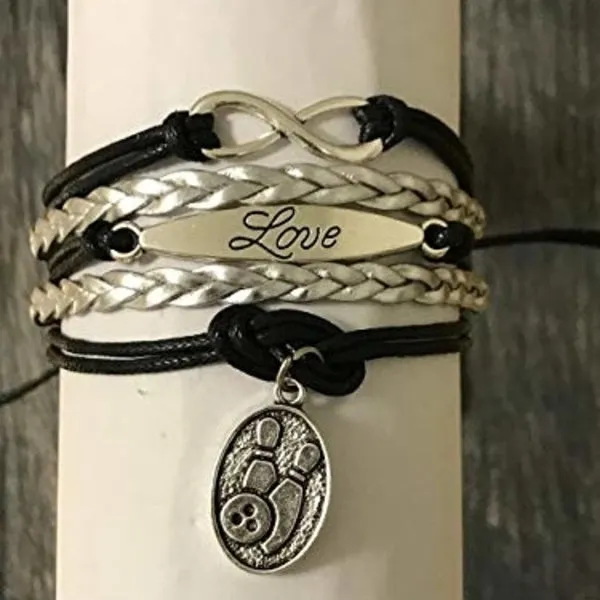 Bowling Infinity Love Charm Bracelet