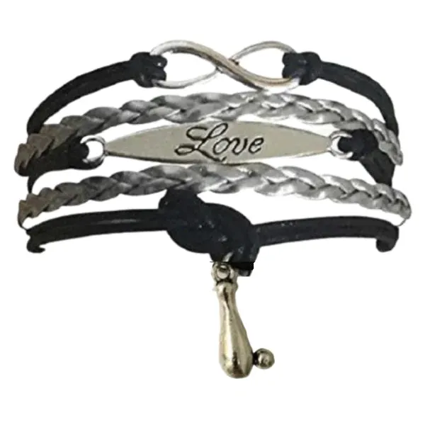 Bowling Infinity Love Charm Bracelet