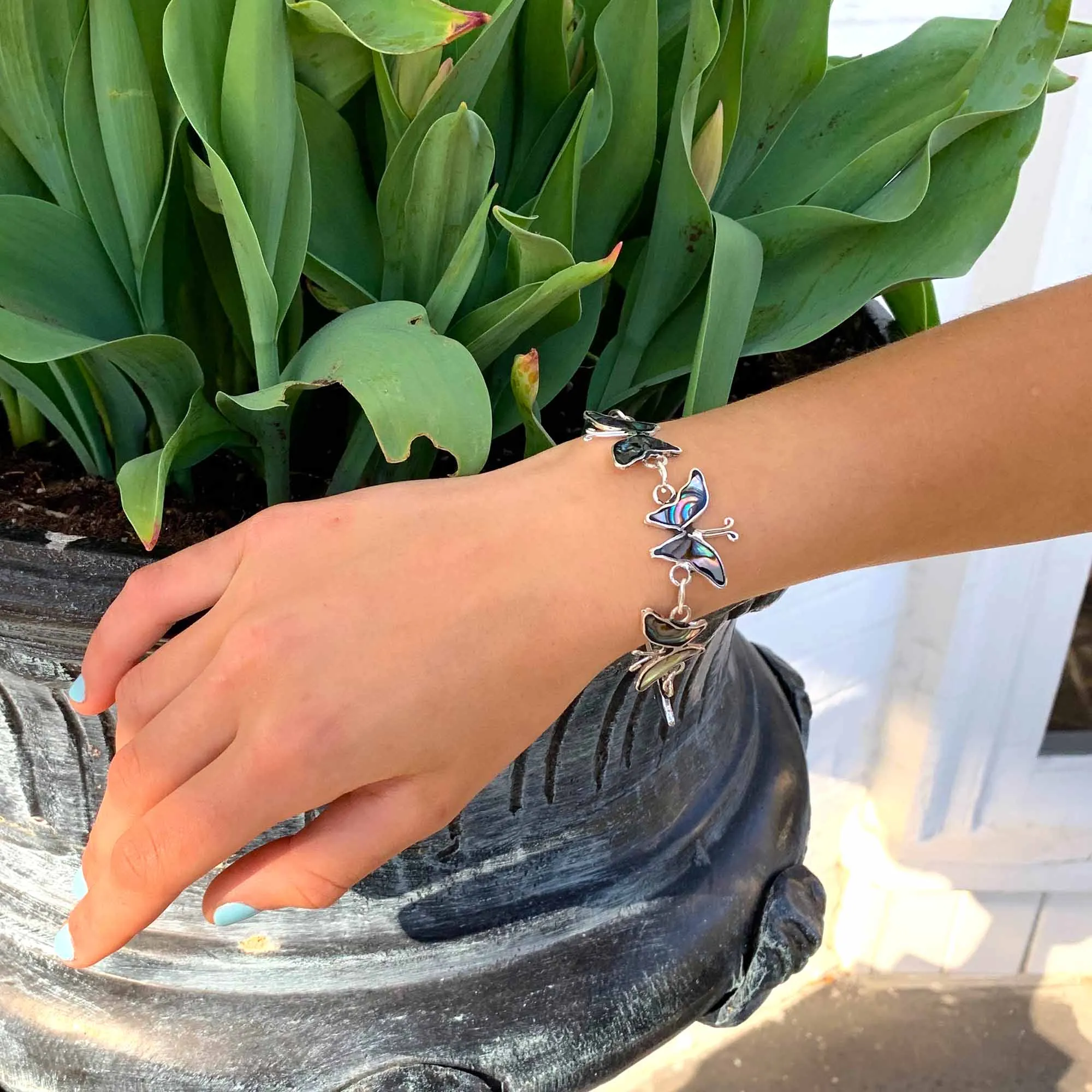 Bracelet Abalone Butterflies