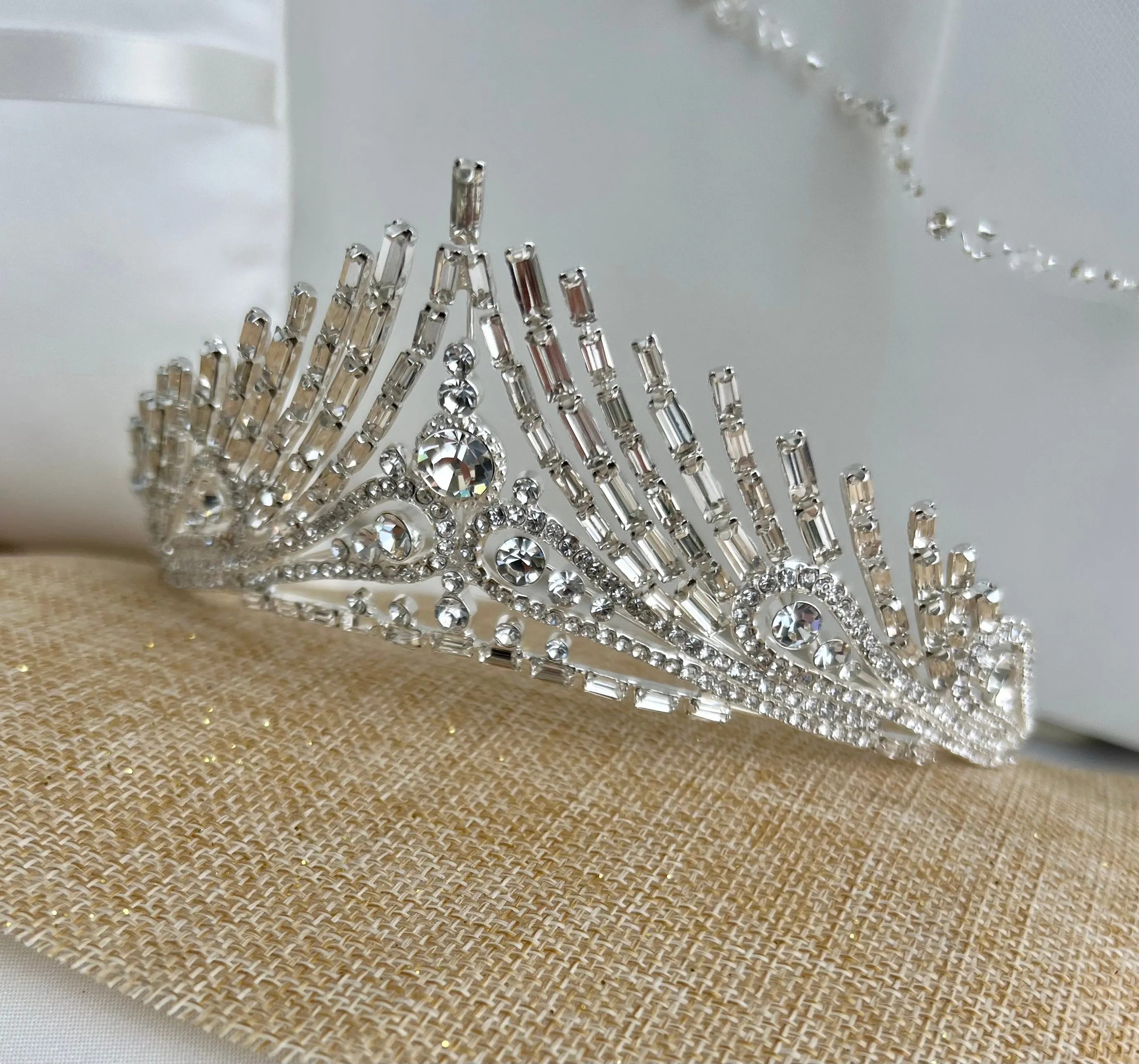 Bridal Crown, Quinceanera Tiara, Corona for Quince, Pageant Crown