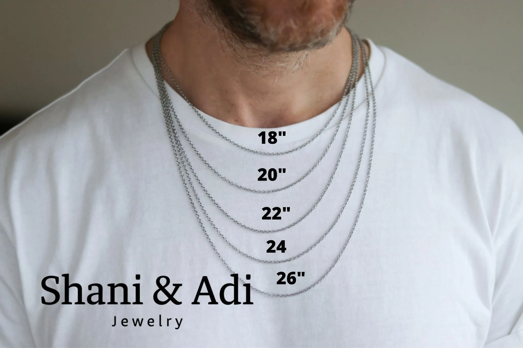 Bronze Om chain necklace for men yoga jewelry for him