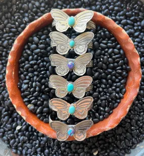 Butterfly Turquoise Stamped Cuff