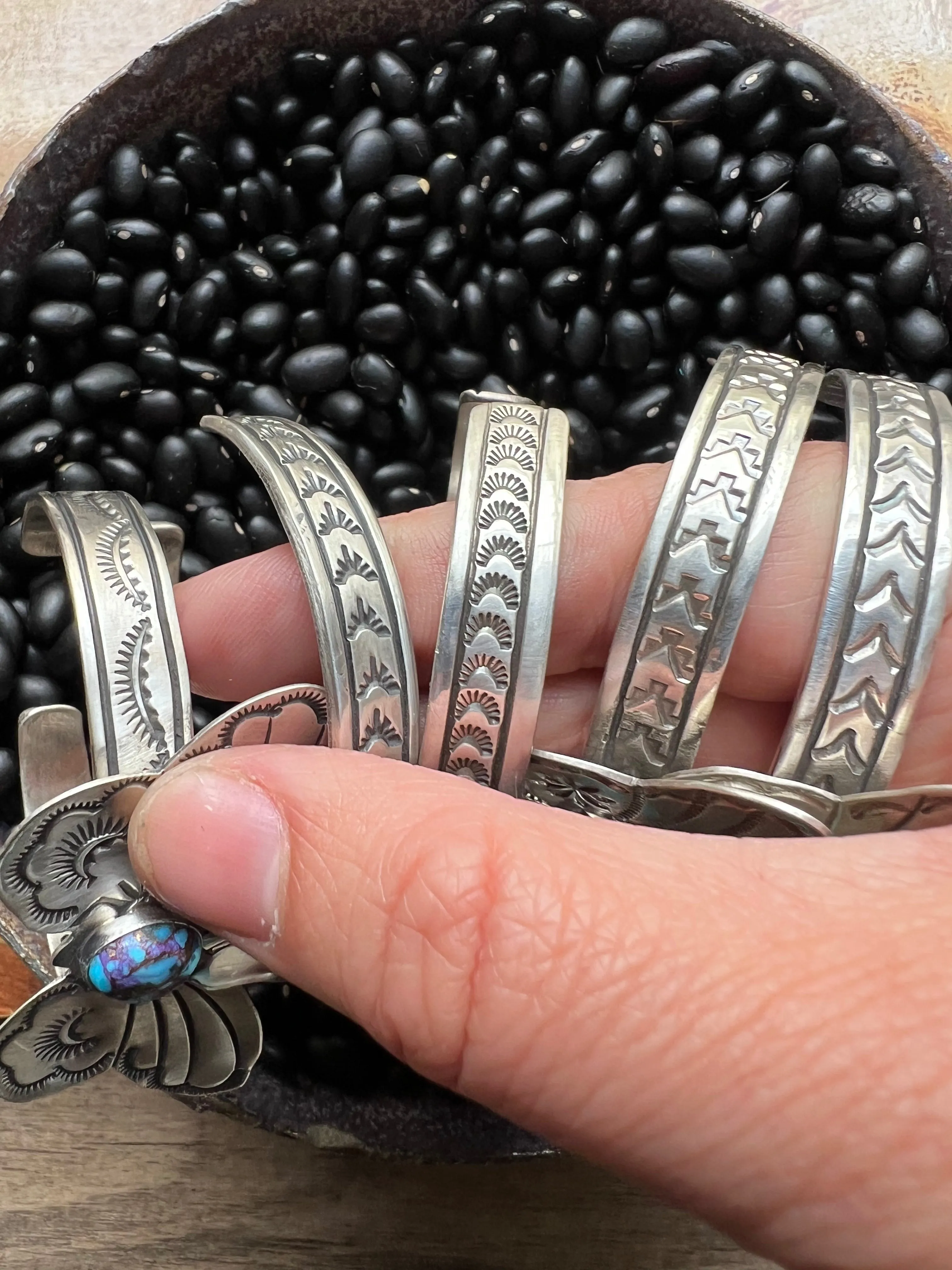 Butterfly Turquoise Stamped Cuff