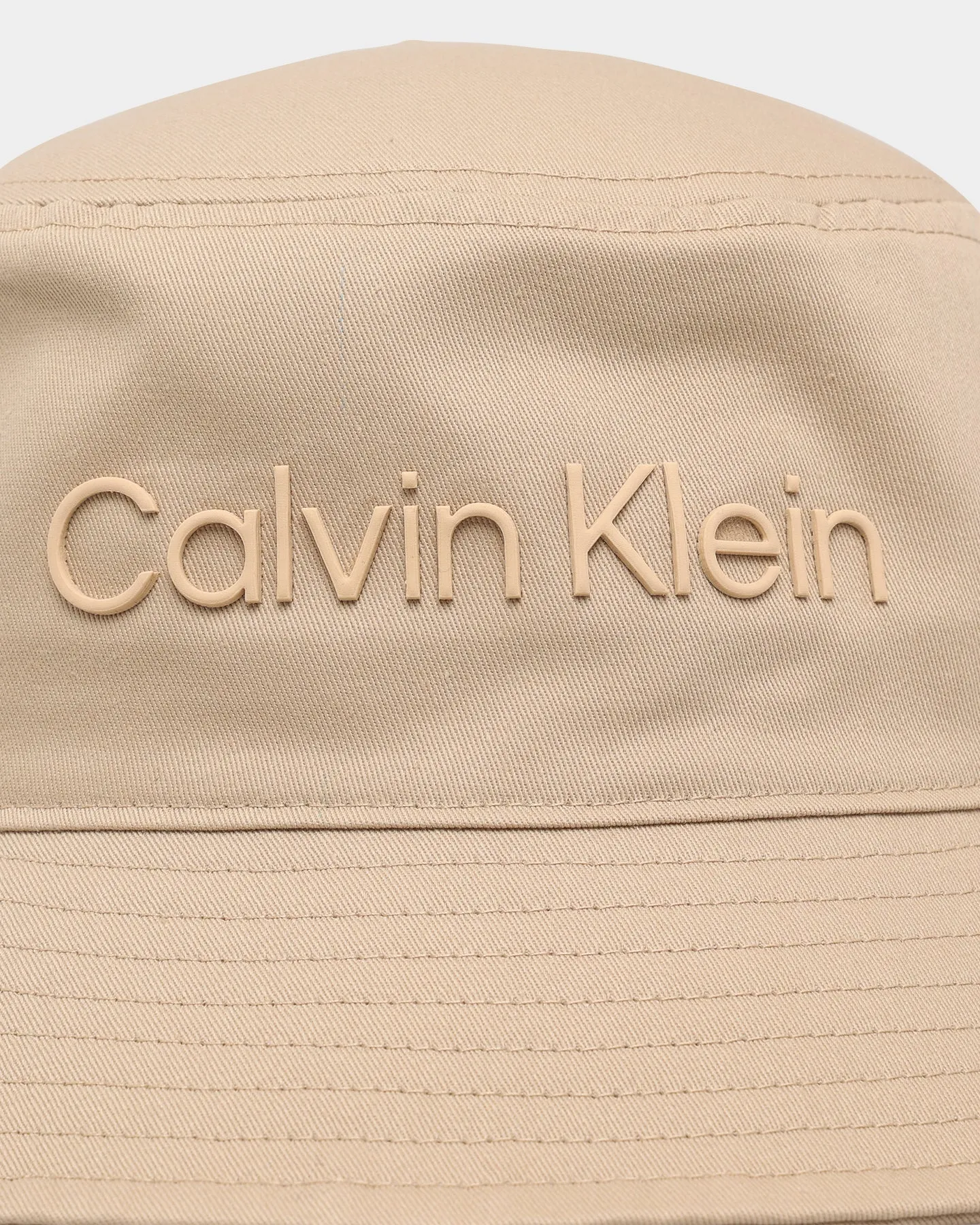 Calvin Klein Technical Logo Bucket Hat Stony Beige