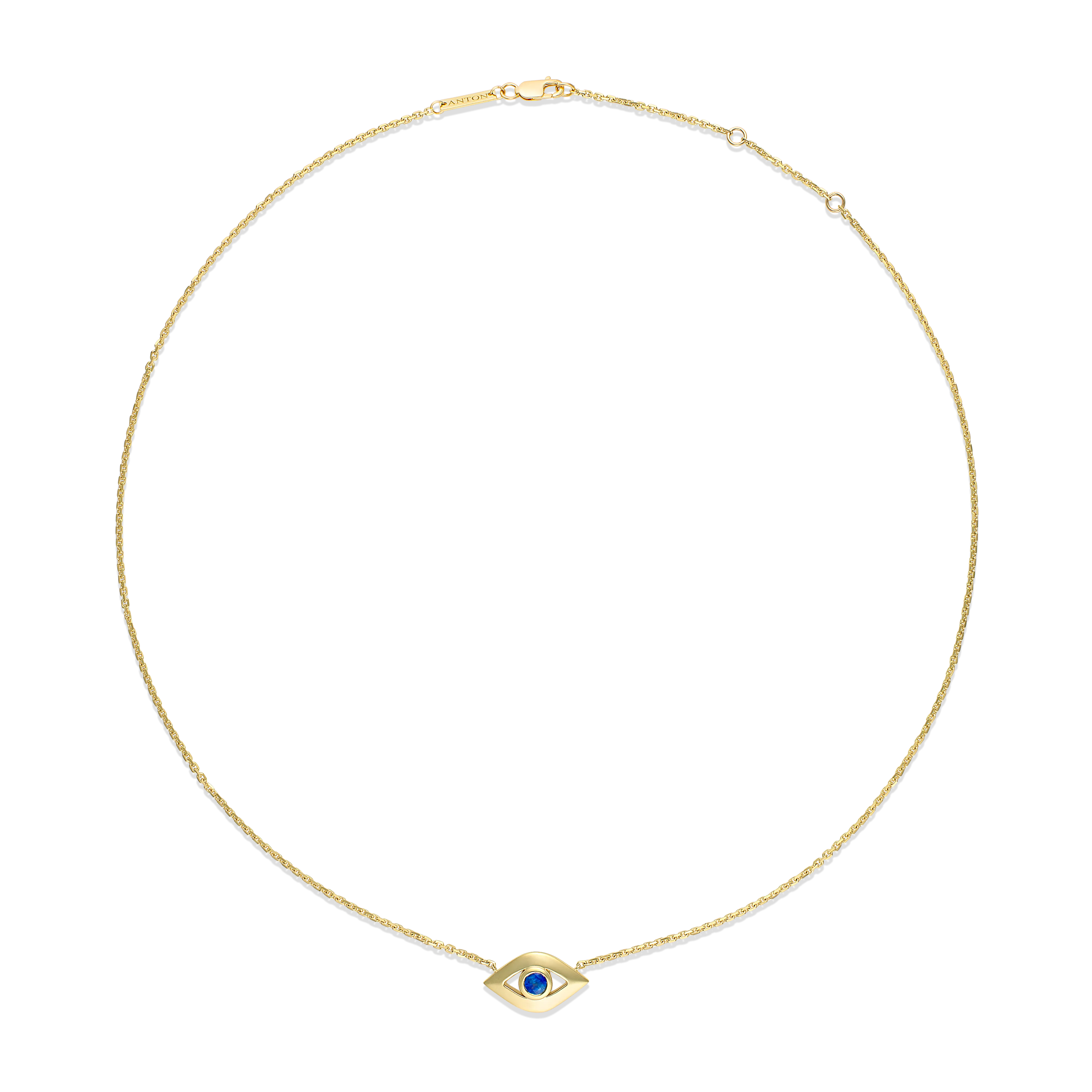 Capri Dreaming® Cora Sapphire Evil Eye Necklace | Yellow Gold