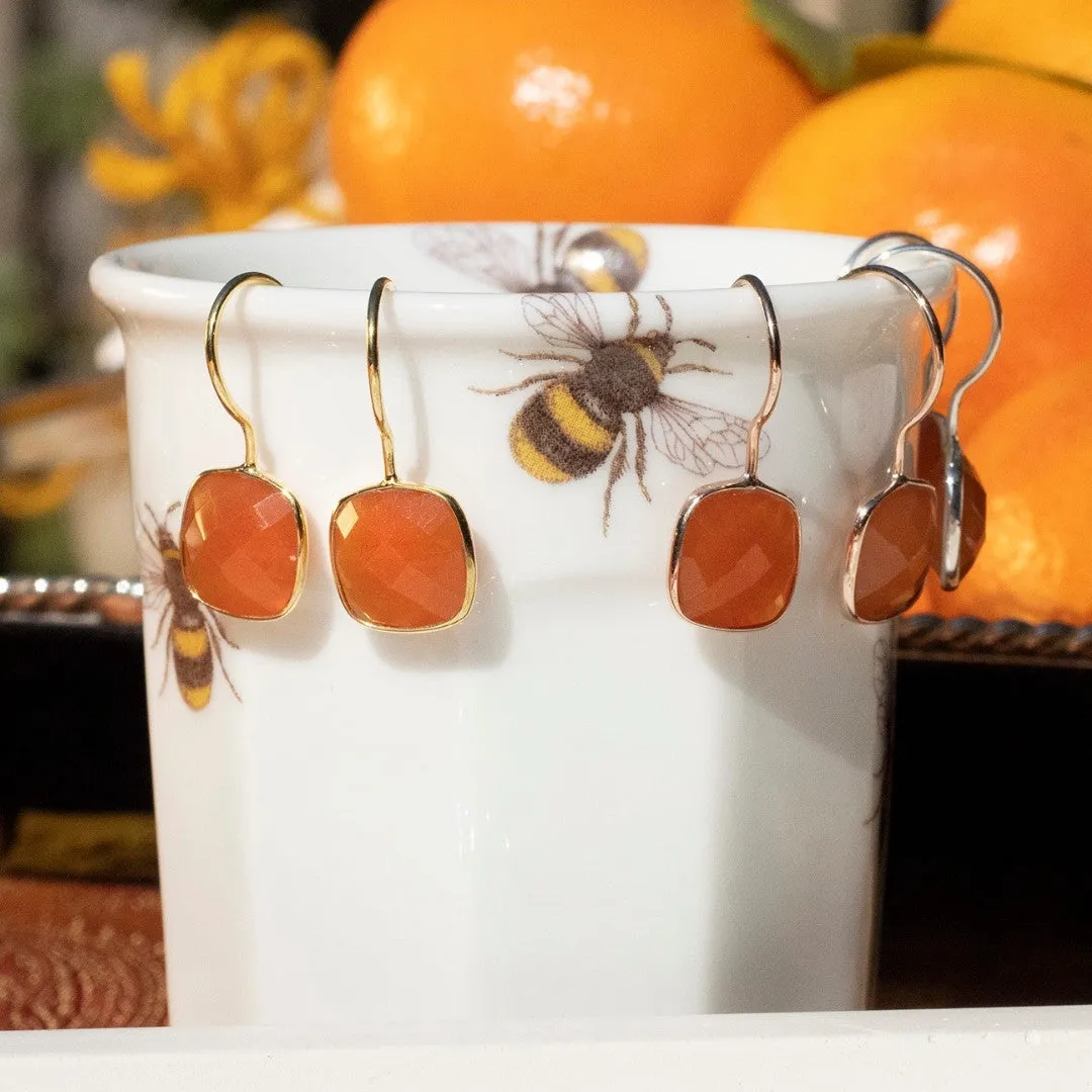 Carnelian Earrings | Gold