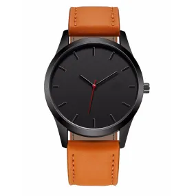 Casual Simple Large Dial Calendar Scale Frosted Belt Quartz Watch Crown Bracelet