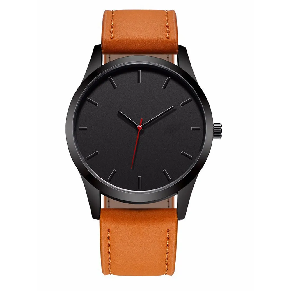 Casual Simple Large Dial Calendar Scale Frosted Belt Quartz Watch Crown Bracelet
