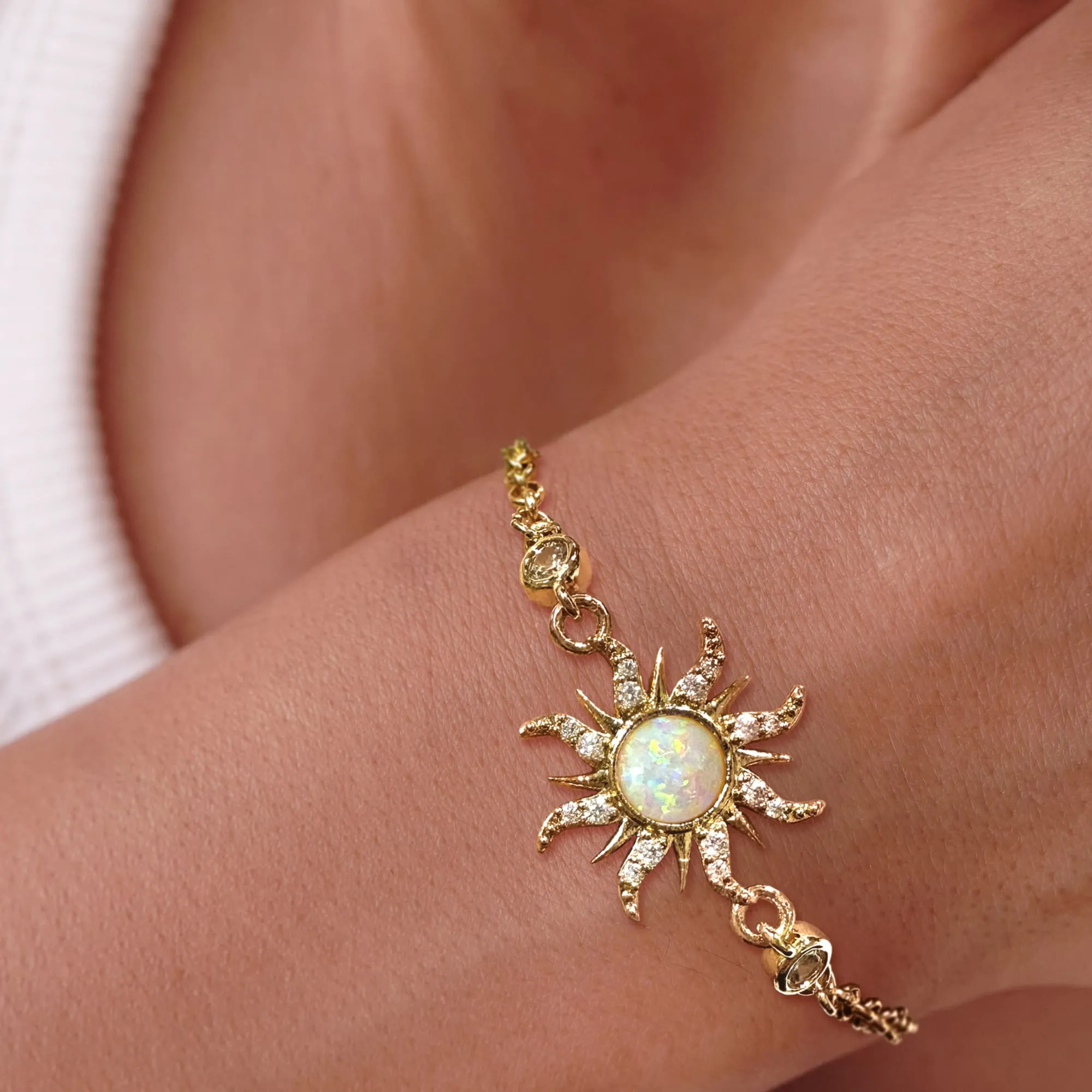Celestial Opal Sun Bracelet