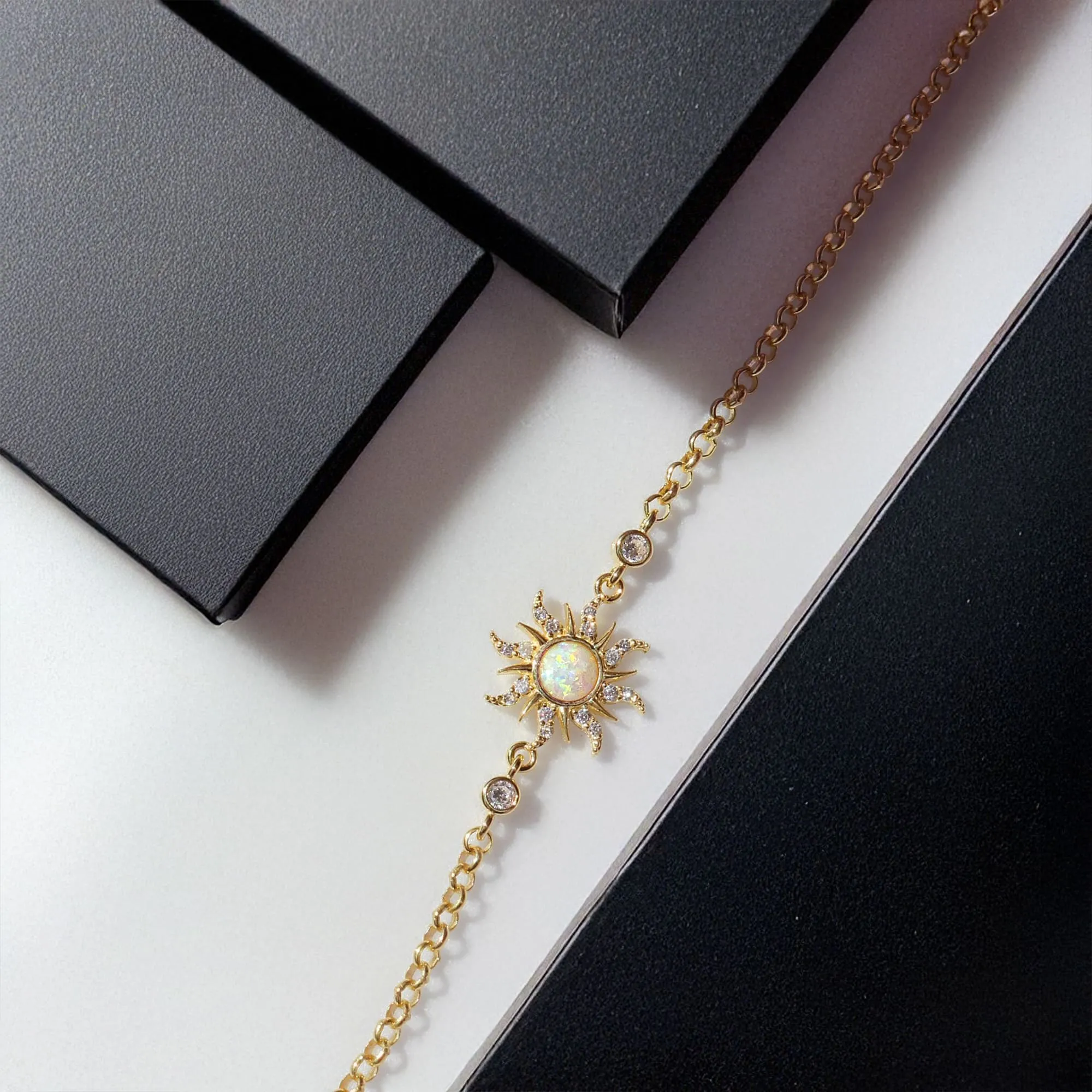 Celestial Opal Sun Bracelet