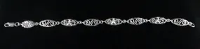 Chain Bracelet with Stars and Swirls