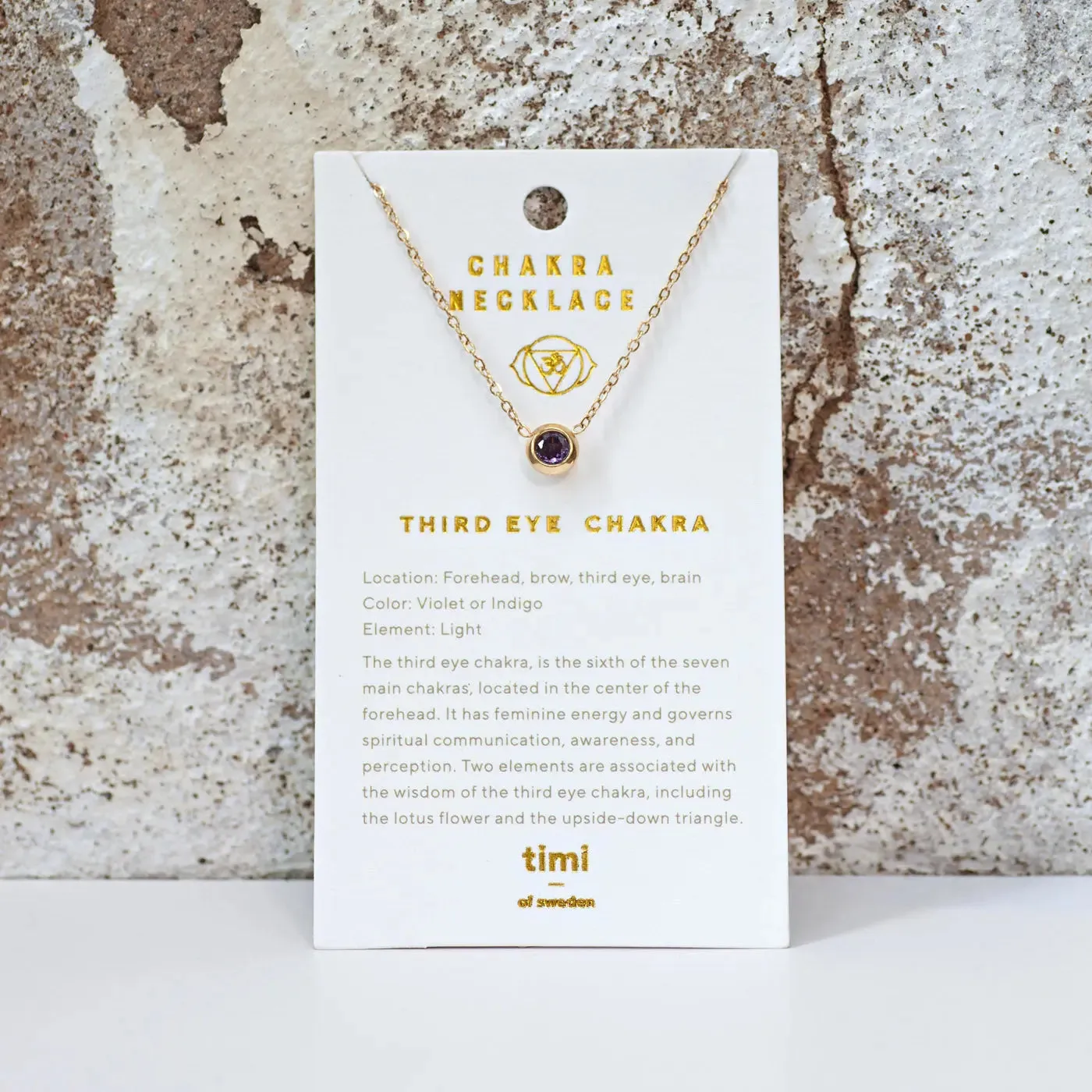 Chakra Crystal Necklace Stainless Steel