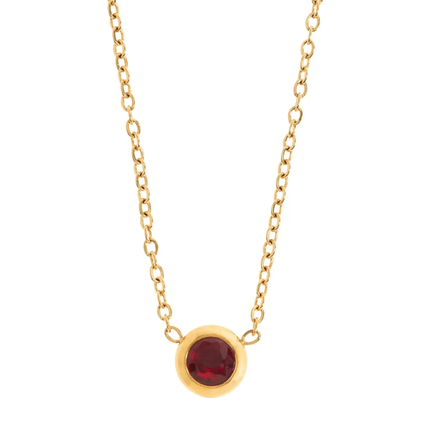Chakra Crystal Necklace Stainless Steel