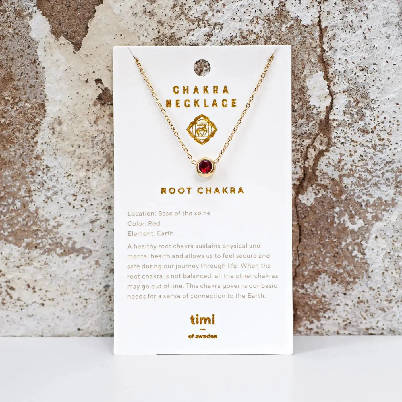 Chakra Crystal Necklace Stainless Steel